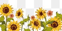 Sunflower png border, transparent background