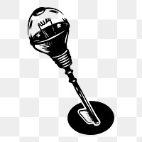 Png Light bulb black illustration element, transparent background