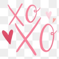 Xoxo png, transparent background