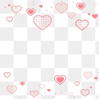 Valentine’s day png border, transparent background