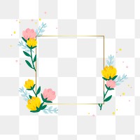 Flower png frame, transparent background