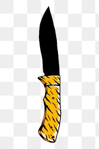 Png camping knife element, transparent background