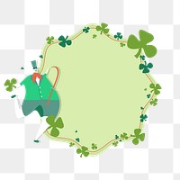 St. Patrick's day celebration png badge, transparent background