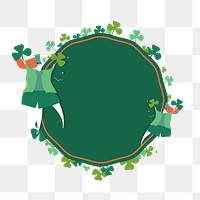 St. Patrick's day celebration png badge, transparent background