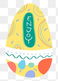 Png cute easter egg sticker, transparent background