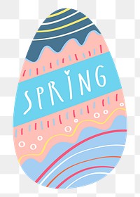 Png spring easter egg sticker, transparent background