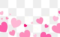 Heart png border, transparent background