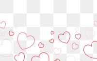 Heart png border, transparent background