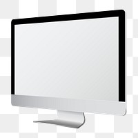 Png digital computer mockup, transparent background