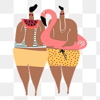 Png summer holiday doodle element, transparent background