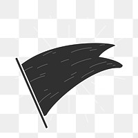 Png black banner element, transparent background