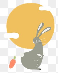 Png Year of the rabbit element, transparent background