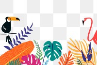 Summer png border, transparent background