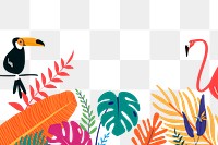 Summer png border, transparent background