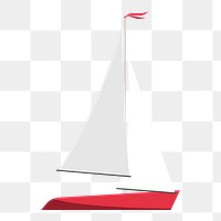 Png Sailing boat element, transparent background