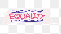 Png gender equality badge, transparent background