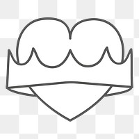 Heart png illustration, transparent background