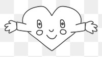 Heart png illustration, transparent background