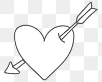 Heart png illustration, transparent background