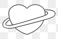 Heart png illustration, transparent background