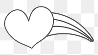 Heart png illustration, transparent background