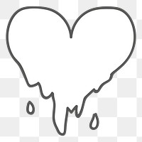 Heart png illustration, transparent background