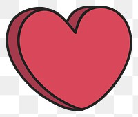 Heart png illustration, transparent background