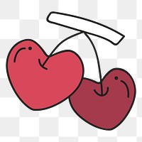 Cherry png illustration, transparent background