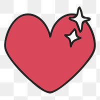 Heart png illustration, transparent background