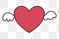 Heart png illustration, transparent background