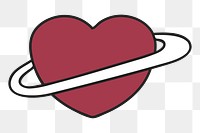 Heart png illustration, transparent background