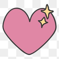 Heart png illustration, transparent background