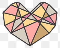 Heart png illustration, transparent background