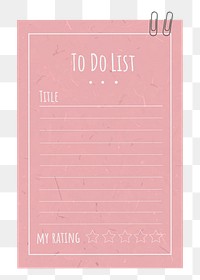 To do list png, transparent background