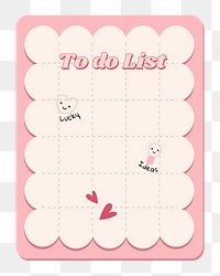 To do list png, transparent background