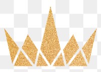 Png glittery crown sticker, transparent background