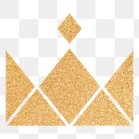 Png gold luxurious crown sticker, transparent background