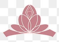 Png pink jeweled crown sticker, transparent background