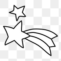 Png Cute star illustration element, transparent background