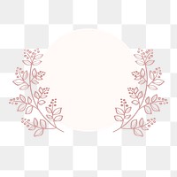 Png Laurel wreath badge element, transparent background