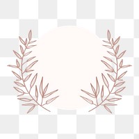 Png Laurel wreath badge element, transparent background