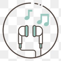 Earphones png illustration, transparent background