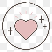 Heart png illustration, transparent background