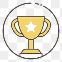 Trophy png illustration, transparent background