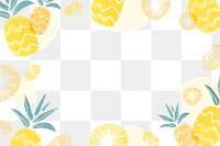 Fruits png border, transparent background