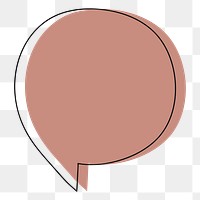 Png brown conversation bubble, transparent background