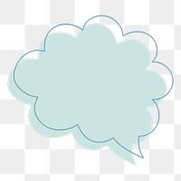 Png blue chat bubble, transparent background