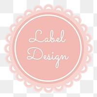 Feminine badge png sticker, transparent background