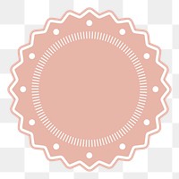 Vintage badge png sticker, transparent background