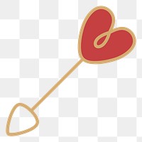 PNG Cupid arrow illustration sticker, transparent background